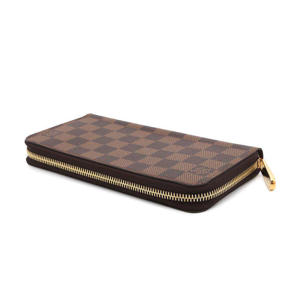 Louis Vuitton Zippy Brown Damier Long Wallet Ebene Brown